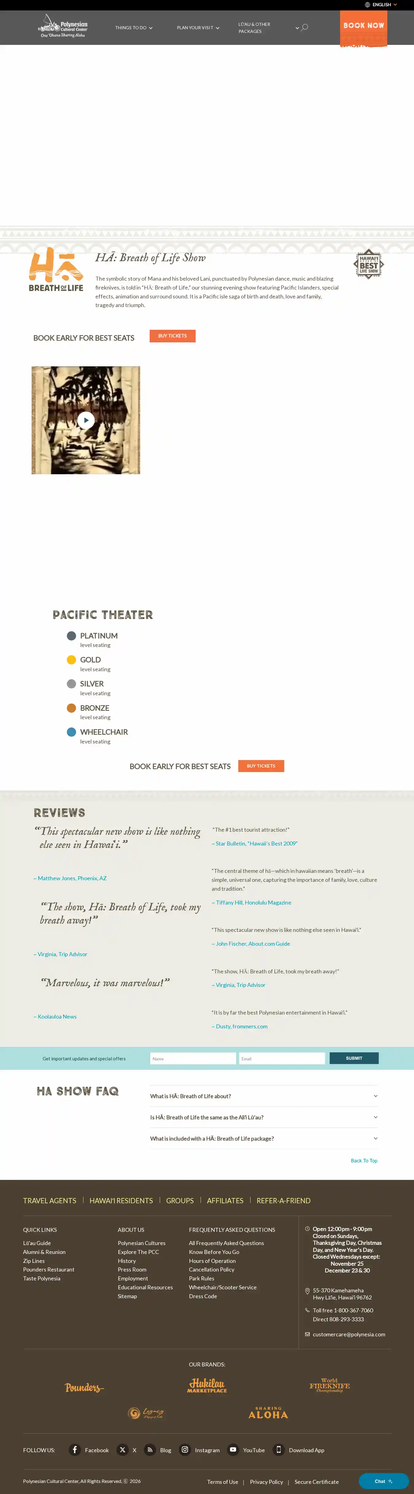 Full-page screenshot of Ha Breath of Life Show as rendered during the desktop scan.