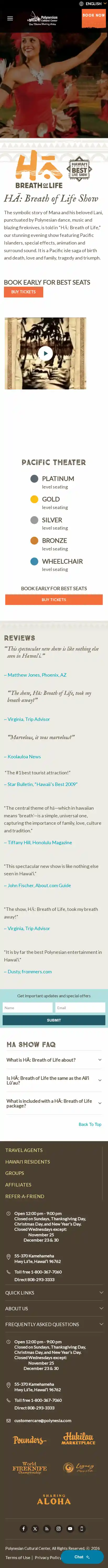 Full-page screenshot of Ha Breath of Life Show as rendered during the mobile scan.