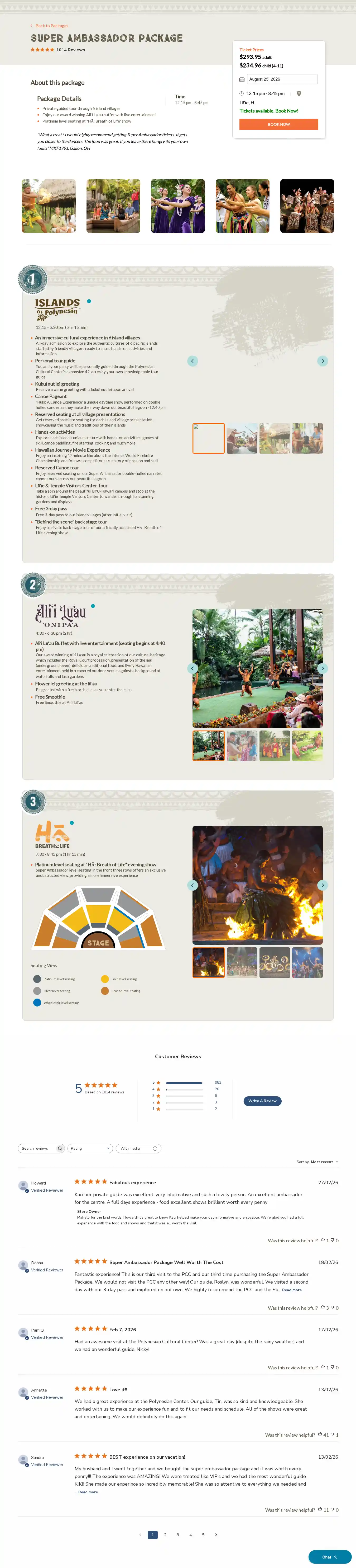 Full-page screenshot of Super Ambassador Package as rendered during the desktop scan.